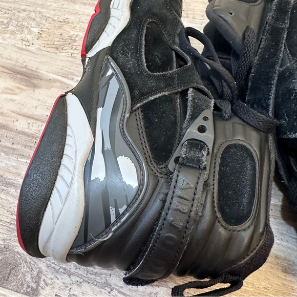 Nike Air Jordan 8 VIII Retro Bred Black Red GS‎ Size 7y Sneakers 305368-022 - Picture 12 of 16
